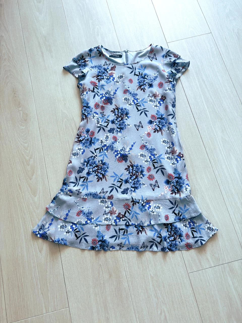 🌸 Vestido floral Taifun – plissado – duplo com babados – serve 38/40 – photo 9